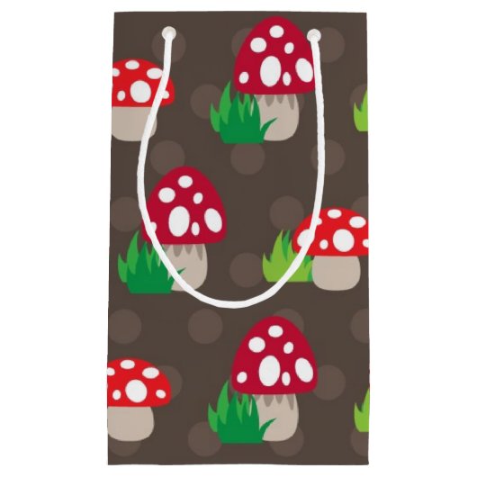 きのこはパターンをからかいます スモールペーパーバッグ (正面)