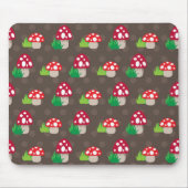 きのこはパターンをからかいます マウスパッド (正面)
