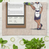 きのこイタリアンとホウレンソウレシピキッチンタオル キッチンタオル (折り畳み)