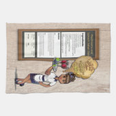 きのこイタリアンとホウレンソウレシピキッチンタオル キッチンタオル (横)