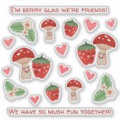 きのこイチゴのバレンタインデステッカーシート シール (正面)