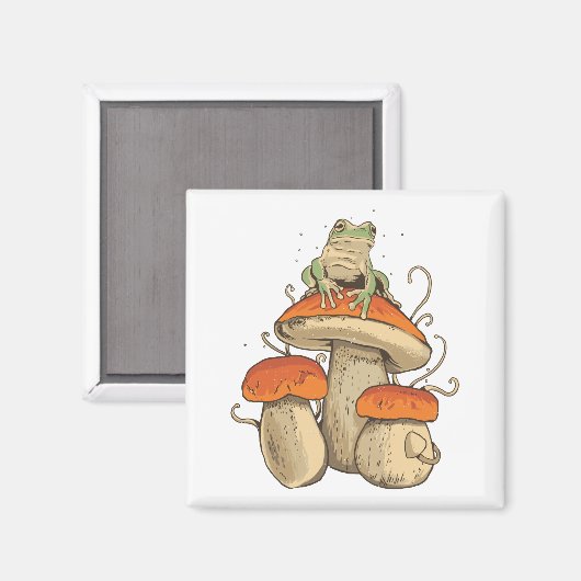 きのこカエル マグネット (正面/裏面)