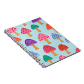 きのこカラフルのパターン仕訳帳 ノートブック (右側)