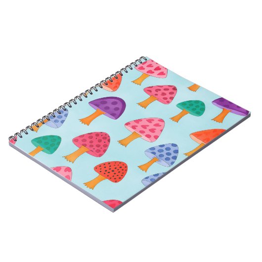 きのこカラフルのパターン仕訳帳 ノートブック (左側)