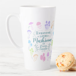 きのこカラフル カフェラテマグ