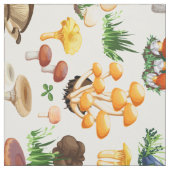 きのこカラフル ファブリック (見本)