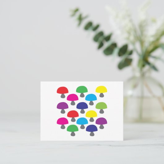 きのこカラフル 名刺 (スタンド正面)