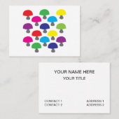 きのこカラフル 名刺 (正面/裏面)