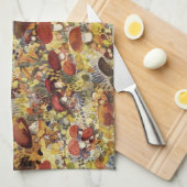 きのこキッチンタオル キッチンタオル (四つ折り)