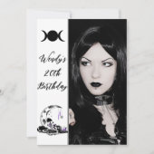 きのこクリスタルムーンガーデン誕生日パーティー写真 招待状 (正面)