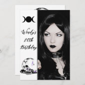 きのこクリスタルムーンガーデン誕生日パーティー写真 招待状 (正面/裏面)