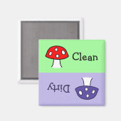 きのこクリーン汚れ食洗機磁石 マグネット (正面/裏面)