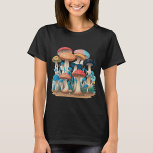 きのこサイケデリックシャツ 植物学 Tシャツ