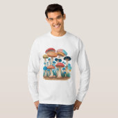 きのこサイケデリックシャツ |植物学 Tシャツ (正面フル)