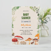 きのこシャワーの誕生日招待状 招待状 (スタンド正面)