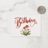 きのこスタイリッシュ植物体誕生日ノートカード ノートカード (正面/裏面インサイチュ)