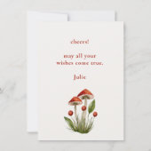 きのこスタイリッシュ植物性ハッピーバースデーカード (裏面)