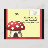 きのこハウスの温暖化発表 案内ポストカード (裏面)