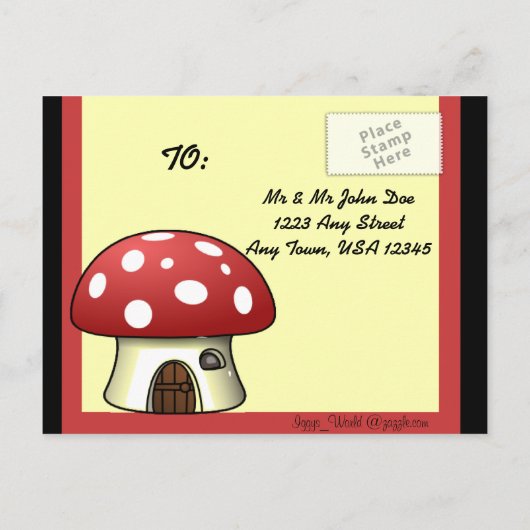 きのこハウスの温暖化発表 案内ポストカード (裏面)