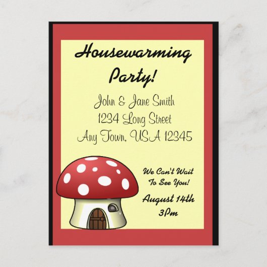 きのこハウスの温暖化発表 案内ポストカード (正面)