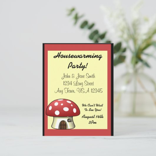 きのこハウスの温暖化発表 案内ポストカード (スタンド正面)