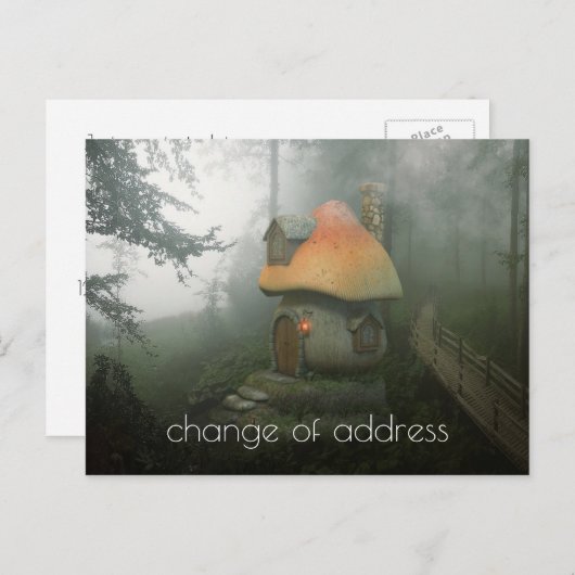 きのこハウスはがきの変更 案内ポストカード (正面/裏面)