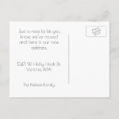 きのこハウスはがきの変更 案内ポストカード (裏面)