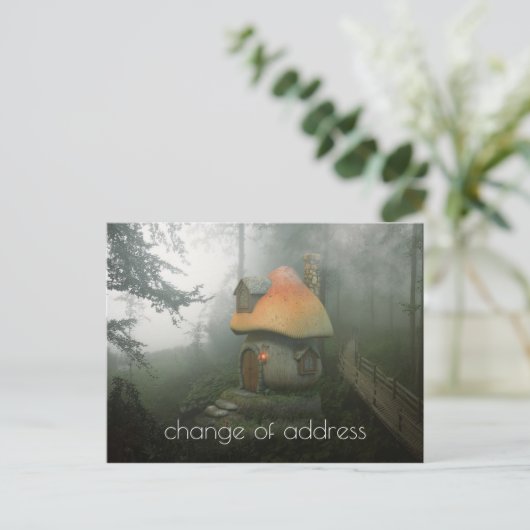 きのこハウスはがきの変更 案内ポストカード (スタンド正面)