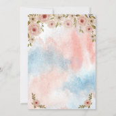 きのこハウス 水彩 花の飛沫 バースデー 招待状 (裏面)