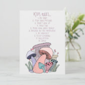 きのこハンター きのこ と 子供 ルール サンキューカード (スタンド正面)