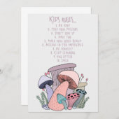 きのこハンター きのこ と 子供 ルール 招待状 (正面/裏面)