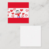 きのこバレンタインのグリーティングカード ノートカード (正面/裏面)