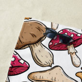 きのこパターンカスタムな文字のビーチタオル ビーチタオル (インサイチュ)