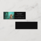 きのこパッチのプロフィールカードに坐っている妖精 スキニー名刺 (正面/裏面)