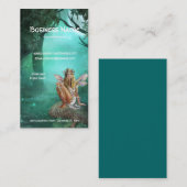 きのこパッチの名刺に坐っている妖精 名刺 (正面/裏面)