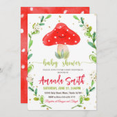 きのこベビーシャワーの招待状, きのこ招待状 招待状 (正面/裏面)