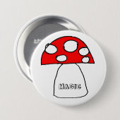 きのこボタン 缶バッジ (正面&裏面)