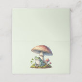きのこ下のカエル かわいい自然 プレイスカード (外部開封)