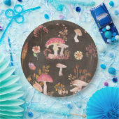 きのこ及び野生の花 ペーパープレート (パーティー)