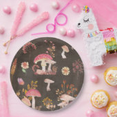 きのこ及び野生の花 ペーパープレート (パーティー)