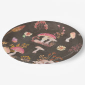 きのこ及び野生の花 ペーパープレート (アングル)