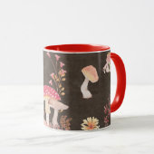 きのこ及び野生の花 マグカップ (正面右)