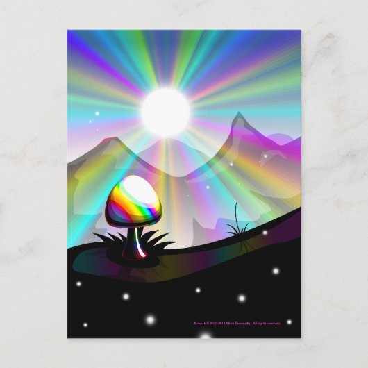 きのこ山ファンタジー葉書 ポストカード (正面)