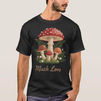 きのこ愛 かわいいきのこ ヒッピーの森 自然 きのこ好き Tシャツ