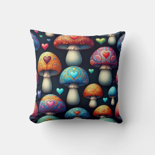 きのこ愛 クッション (正面)