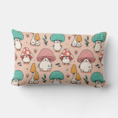 きのこ柄 腰用クッション ランバークッション (裏面)