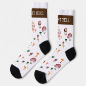 きのこ植物 ゴブリンコア コテージコア ソックス (左)