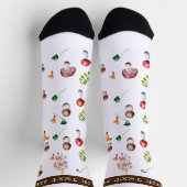 きのこ植物 ゴブリンコア コテージコア ソックス (上部)