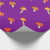 きのこ模様の包装紙 ラッピングペーパー (角)