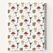 きのこ模様組成物 ノートブック (裏面)